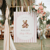 Poster Nous pouvons attendre un Baby shower élégant accue