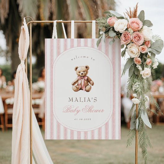 Poster Nous pouvons attendre un Baby shower élégant accue