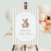 Poster Nous pouvons attendre un Baby shower élégant accue