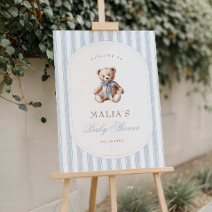 Poster Nous pouvons attendre un Baby shower élégant accue