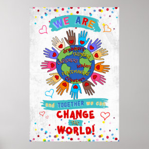 Poster Nous Pouvons Changer L'Affiche Mondiale Pour La Sa