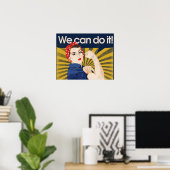 Poster Nous pouvons le faire féminisme (Bureau à domicile)
