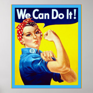 Poster Nous pouvons le faire ! Guerre mondiale vintage de