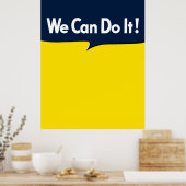 Poster Nous pouvons le faire Rosie Graphic Bubble (Cuisine)