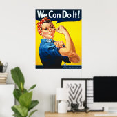 Poster Nous Pouvons Le Faire ! Rosie la riveteuse (Bureau à domicile)