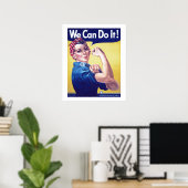 Poster Nous pouvons le faire Rosie le Riveter États-Unis (Bureau à domicile)