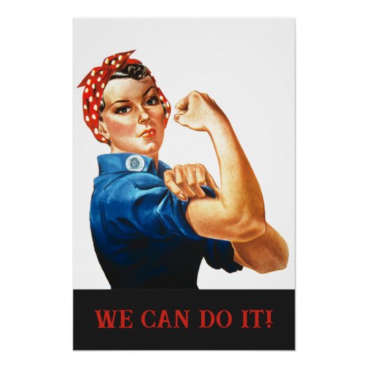 Poster Nous pouvons le faire Rosie le Riveter Femmes 2ÈME (Devant)