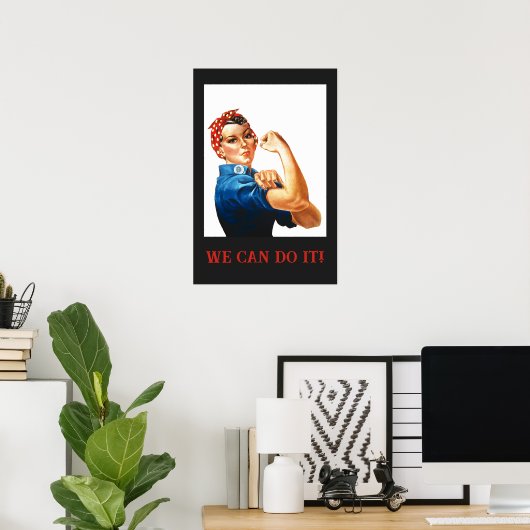 Poster Nous pouvons le faire Rosie le Riveter Femmes 2ÈME (Bureau à domicile)