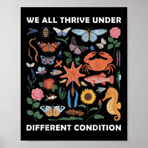 Poster Nous Prospérons Tous Dans Des Conditions Différent