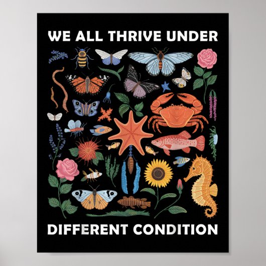 Poster Nous Prospérons Tous Dans Des Conditions Différent (Devant)