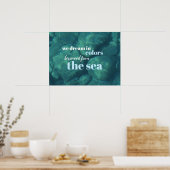 Poster Nous rêvons Blue Tropical sous la motivation de la (Cuisine)