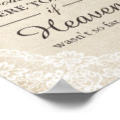 Poster Nous Savons Que Vous Seriez Ici Rustique Burlap Fl (Coin)