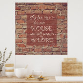 Poster Nous Serons le Seigneur - Josué 24:15 (Cuisine)