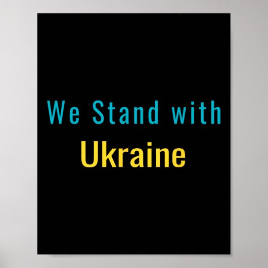 Poster Nous sommes avec l'Ukraine (Devant)