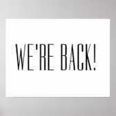Poster Nous sommes de retour blanc (Devant)