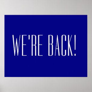 Poster Nous sommes de retour Bleu
