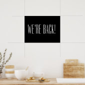 Poster Nous sommes de retour en noir (Cuisine)