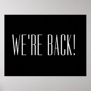 Poster Nous sommes de retour en noir