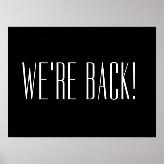 Poster Nous sommes de retour en noir (Devant)