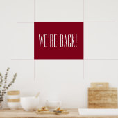Poster Nous sommes de retour Rouge (Cuisine)