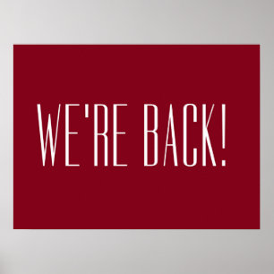 Poster Nous sommes de retour Rouge