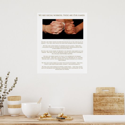 Poster Nous sommes des travailleurs sociaux (Cuisine)