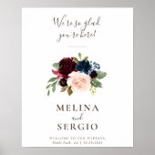 Poster Nous sommes heureux que vous soyez ici Mariage cla (Devant)