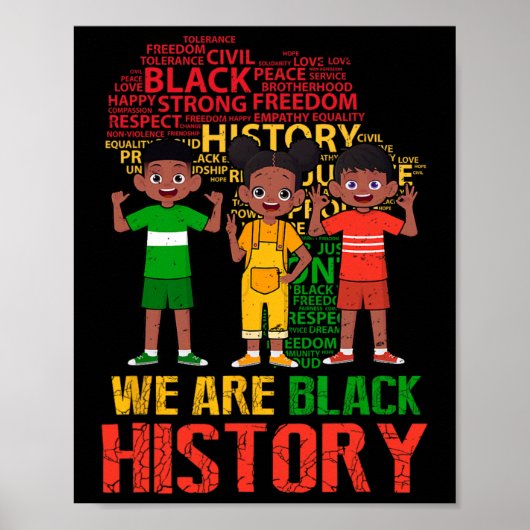 Poster Nous sommes le mois de l'histoire des Noirs Afro-A (Devant)
