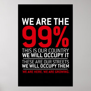 Poster Nous sommes les 99% - 99 pour cent occupent Wall