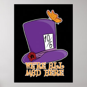 Poster Nous sommes tous fous ici - Mad Hatter Casquette