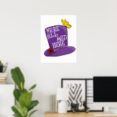Poster Nous sommes tous fous ici - Mad Hatter Casquette (Bureau à domicile)