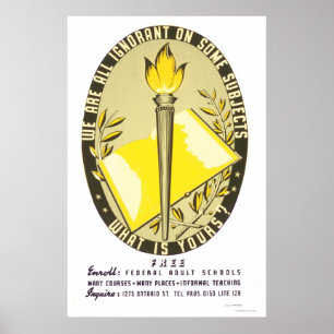 Poster Nous sommes tous ignorants WPA 1938