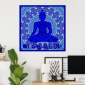 Poster Nous Sommes Tous Un Bouddha Bleu Bouddha Bouddha B (Bureau à domicile)