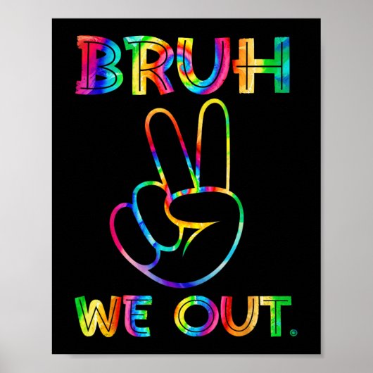 Poster Nous Sortons Des Enseignants Heureux Jour Dernier  (Devant)