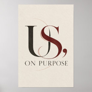 Poster Nous sur mesure Typographie de relation minimalist