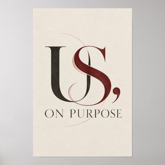 Poster Nous sur mesure Typographie de relation minimalist (Devant)