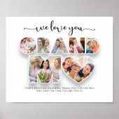 Poster Nous t'aimons Collage photo de grand-mère (Devant)