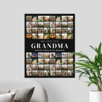 Nous t'aimons Grand-mère 64 Photo Collage