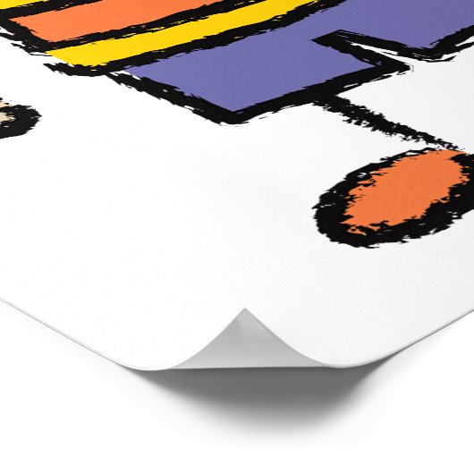 Poster Nous t'aimons Papa Cartoon Famille Bonne Fête des  (Coin)