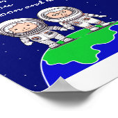 Poster Nous t'aimons sur la lune et l'affiche du dos de J (Coin)