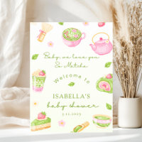 Nous t'aimons tellement Matcha Baby Girl Shower Bi