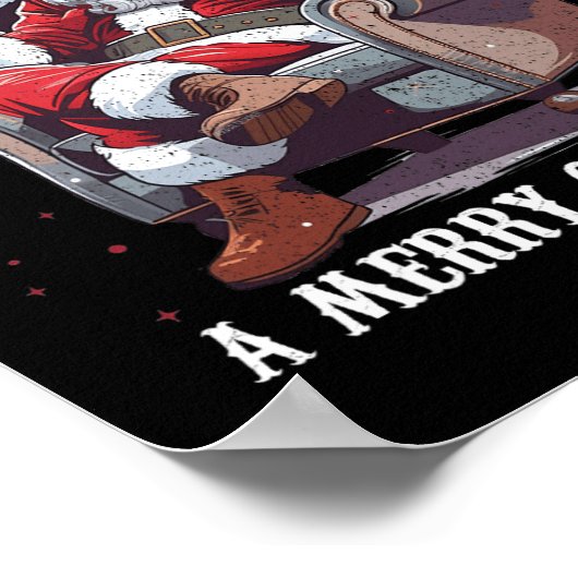 Poster Nous Te Whiskey Un Joyeux Noël Drôle Père Noël (Coin)