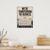 Poster Nous transformons la satire des affaires (Cuisine)