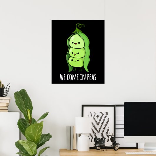 Poster Nous Venons Dans Les Pois Drôle Pun De Pois Pun Da (Bureau à domicile)