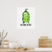 Poster Nous Venons Peas Cute Pea Pun (Cuisine)