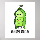 Poster Nous Venons Peas Cute Pea Pun (Devant)