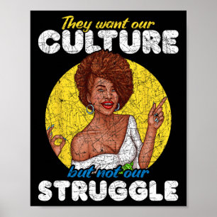 Poster Nous voulons notre culture pas notre lutte Histoir