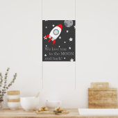 Poster "Nous vous aimons à la lune et au retour" (Cuisine)