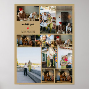 Poster Nous vous aimons Collage de photos de famille pers