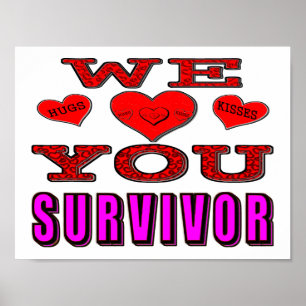 Poster Nous vous aimons survivante du cancer du sein